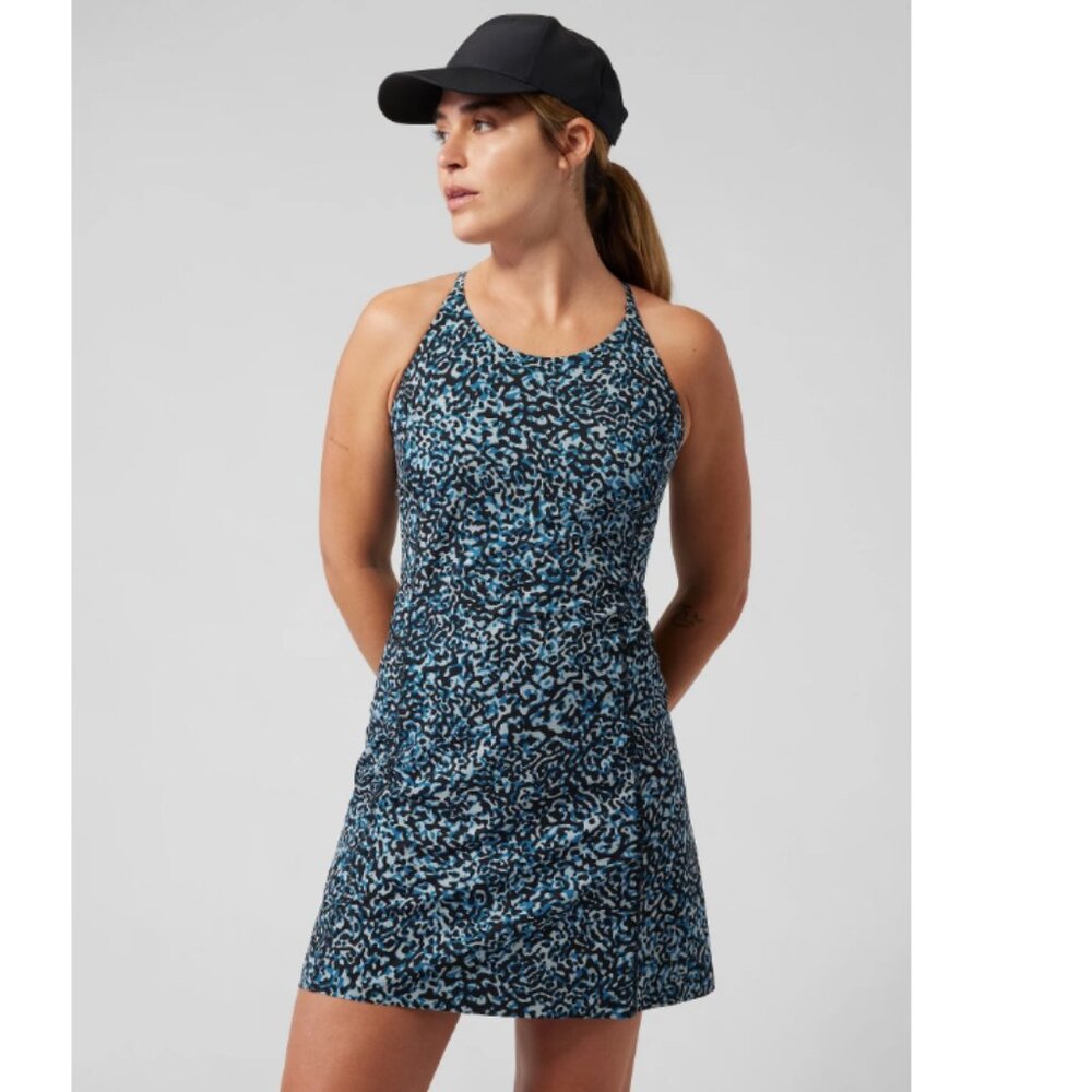 ATHLETA INFINITY DRESS in Clouded Leopard Blue